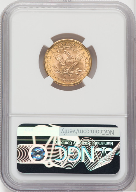 1886-S $5 CAC Liberty Half Eagle NGC MS64 (760063053)