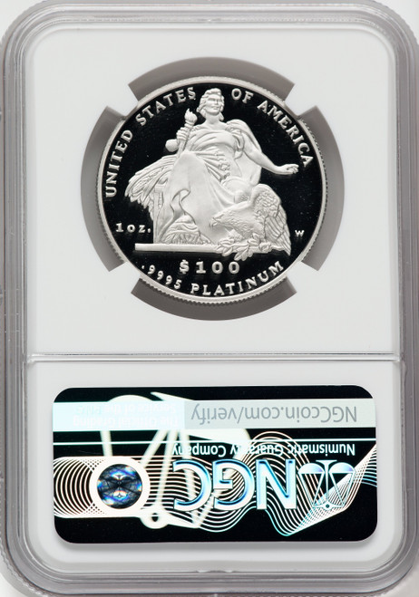 2004-W P$100 One-Ounce American Platinum Eagle Statue of Liberty NGC PF70 (760189016)