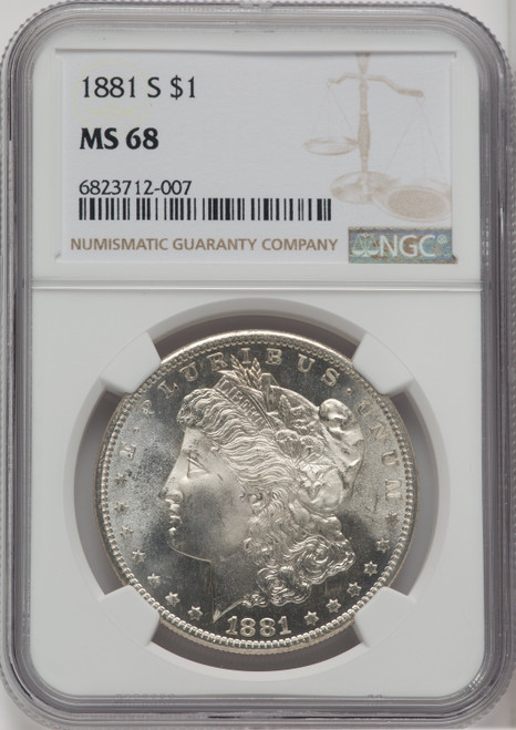 1881-S $1 Morgan Dollar NGC MS68 (762287060)