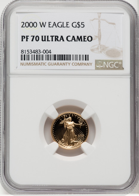 2000-W $5 Tenth-Ounce Gold Eagle NGC PF70 (762542067)
