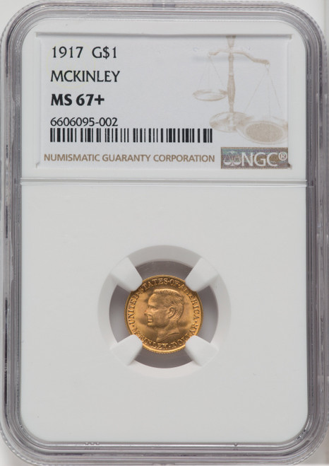 1917 G$1 McKinley Commemorative Gold NGC MS67+ (762811032)