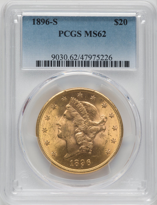 1896-S $20 Liberty Double Eagle PCGS MS62 (762856017)