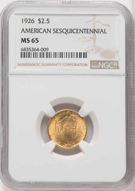 1926 $2.50 SESQUI Commemorative Gold NGC MS65 (766926009)