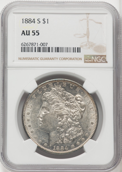 1884-S $1 Morgan Dollar NGC AU55 (767110019)