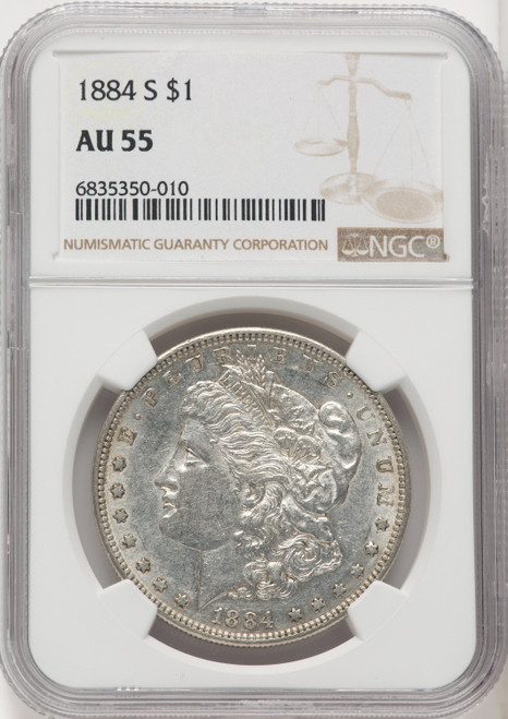 1884-S $1 Morgan Dollar NGC AU55 (767895008)