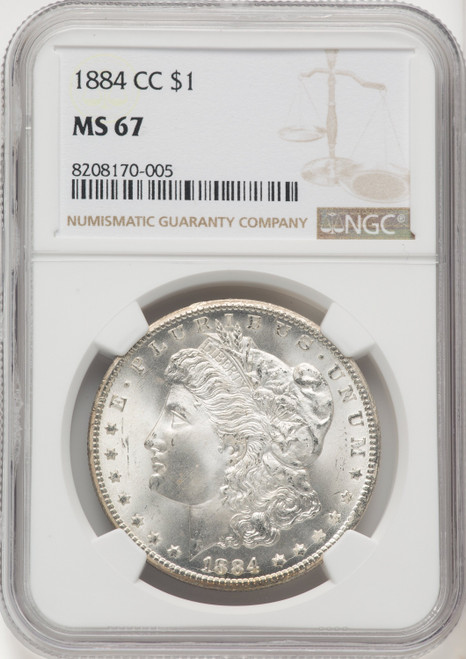 1884-CC $1 Morgan Dollar NGC MS67 (768633015)