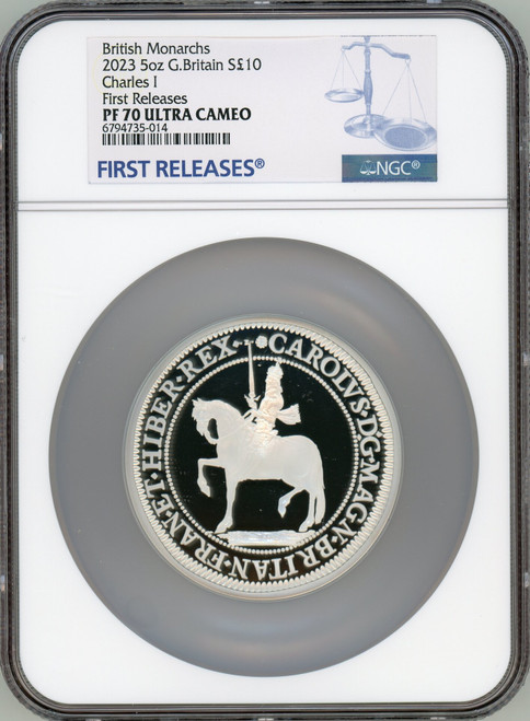 2023 British Monarchs 5oz G.Britian Charles I First Releases PF70 NGC