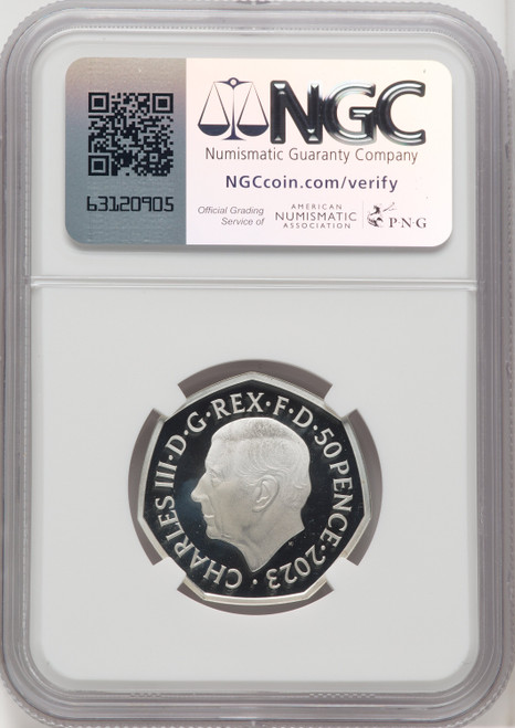 Charles III silver Colorized Proof “Professor Dumbledore” 50 Pence 2023 PR70 Ultra Cameo NGC World Coins NGC MS70 (518109014)