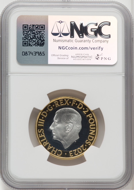 Charles III gilt-silver Colorized Proof “Flying Scotsman Centenary” 2 Pounds 2023 PR70 Ultra Cameo NGC World Coins NGC MS70 (518113008)