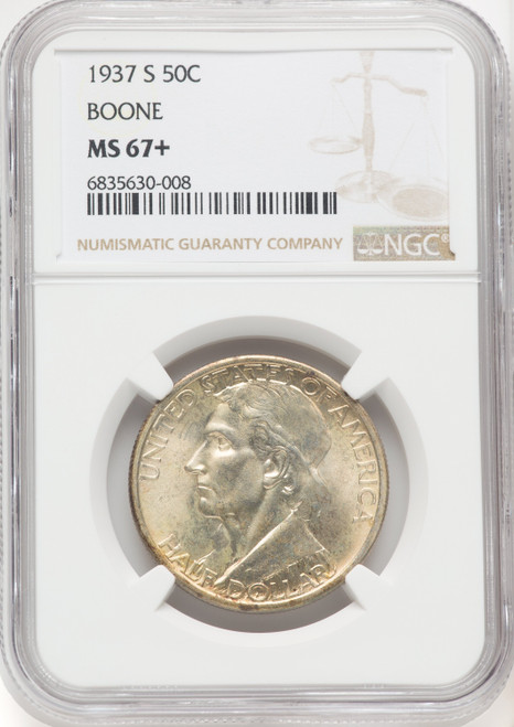 1937-S 50C Boone Commemorative Silver NGC MS67+ (769758001)