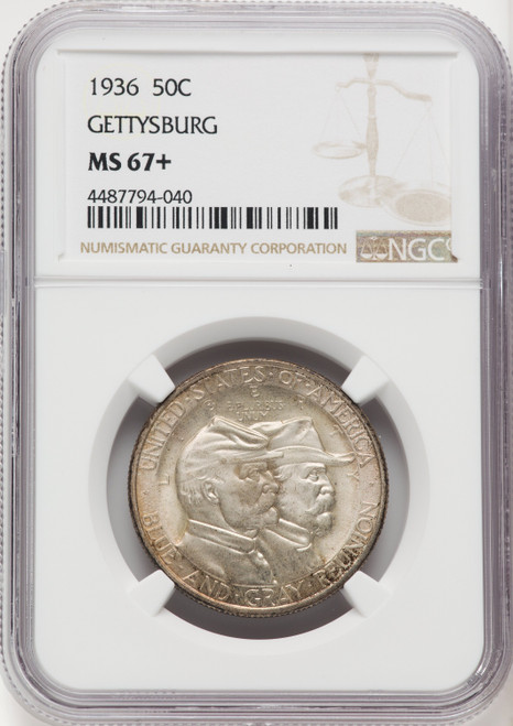 1936 50C Gettysburg Commemorative Silver NGC MS67+ (769758012)