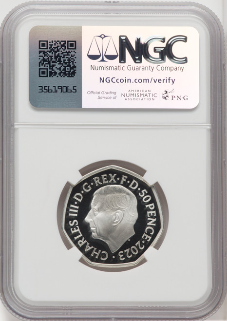 Charles III silver Proof  National Health Service - 75th Anniversary  50 Pence 2023 PR69 Ultra Cameo NGC World Coins NGC MS69 (518204081)