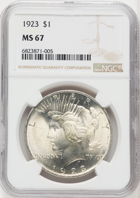 1923 $1 Peace Dollar NGC MS67 (518448029)