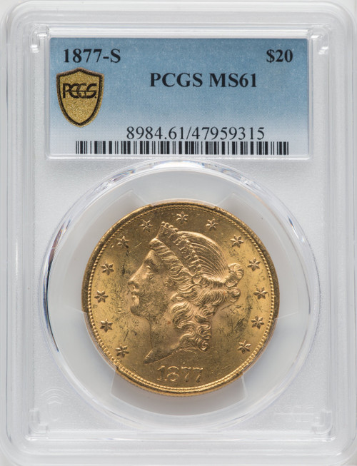 1877-S $20 Liberty Double Eagle PCGS MS61 (518529010)