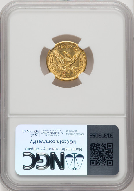 1851-O $2.50 Liberty Quarter Eagle NGC MS62