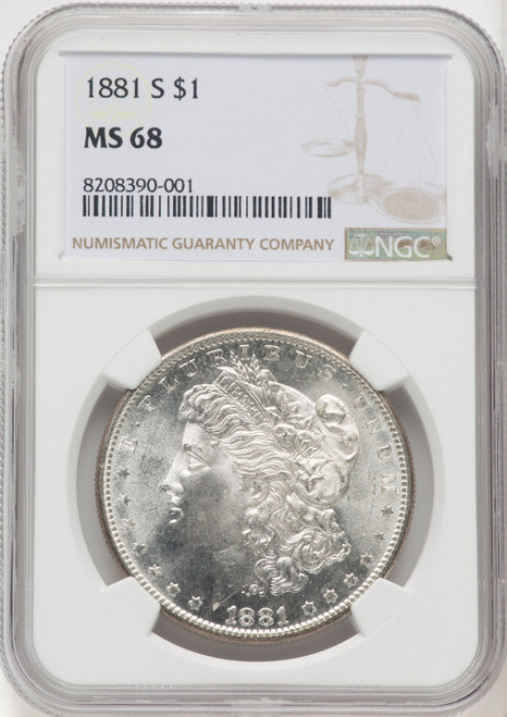 1881-S Morgan Dollar NGC MS68