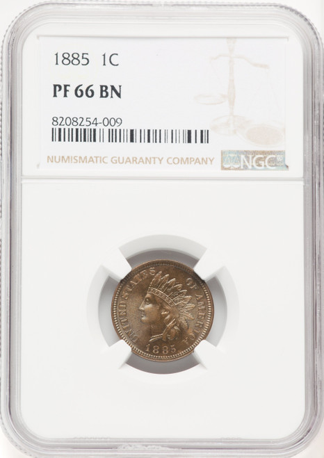 1885 1C BN Proof Indian Cent NGC PR66 (769899015)