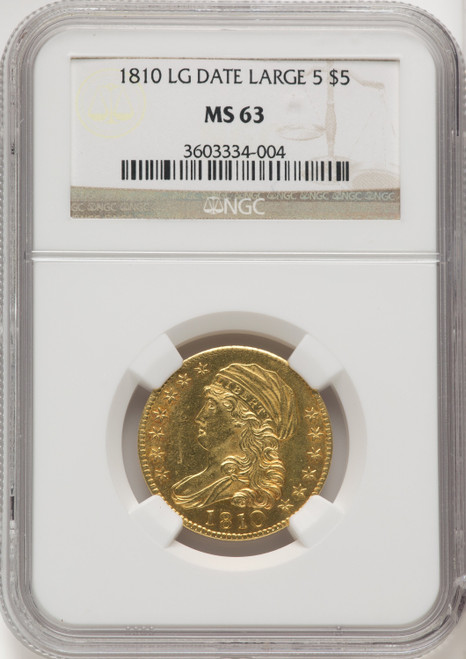 1810 $5 BD-4 Early Half Eagle NGC MS63