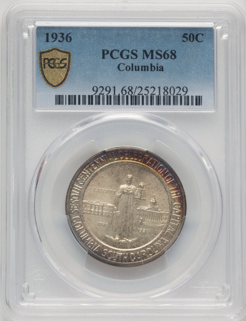 1936 50C Columbia Commemorative Silver PCGS MS68 (769662038)