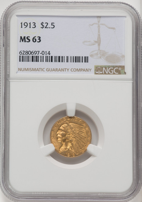 1913 $2.50 Indian Quarter Eagle NGC MS63 (770206021)