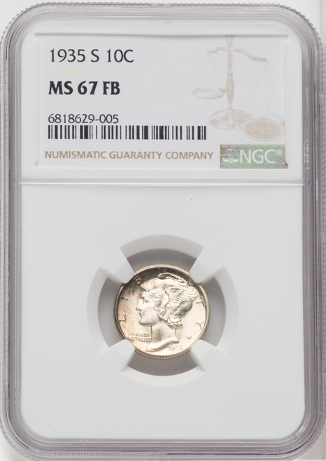 1935-S 10C FB Mercury Dime NGC MS67 (518973116)