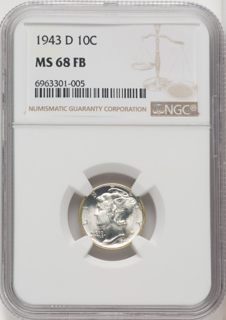 1943-D 10C FB Mercury Dime NGC MS68 (519265062)