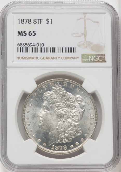 1878 8TF Morgan Dollar NGC MS65