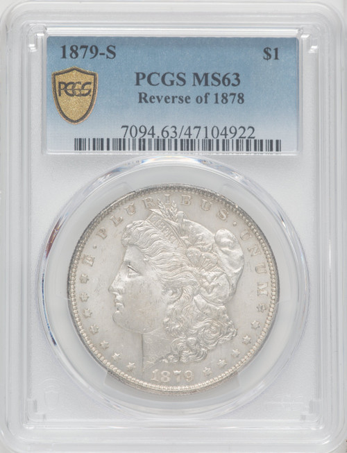 1879-S Reverse of 1878 Morgan Dollar PCGS MS63