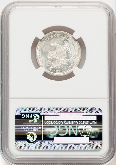 1844 25C Seated Quarter NGC MS64