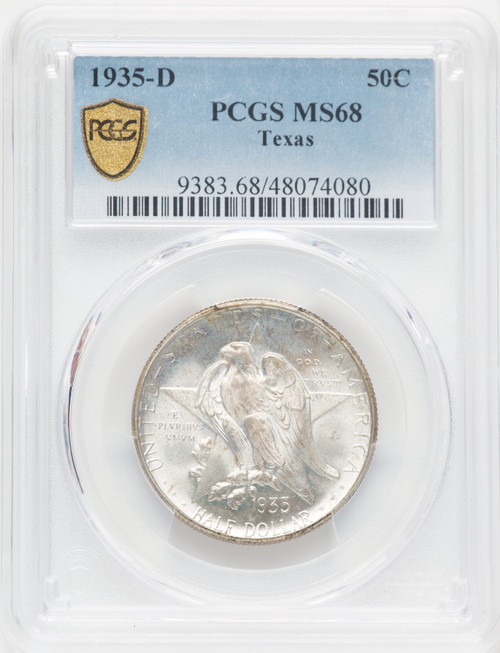 1935-D 50C Texas Commemorative Silver PCGS MS68