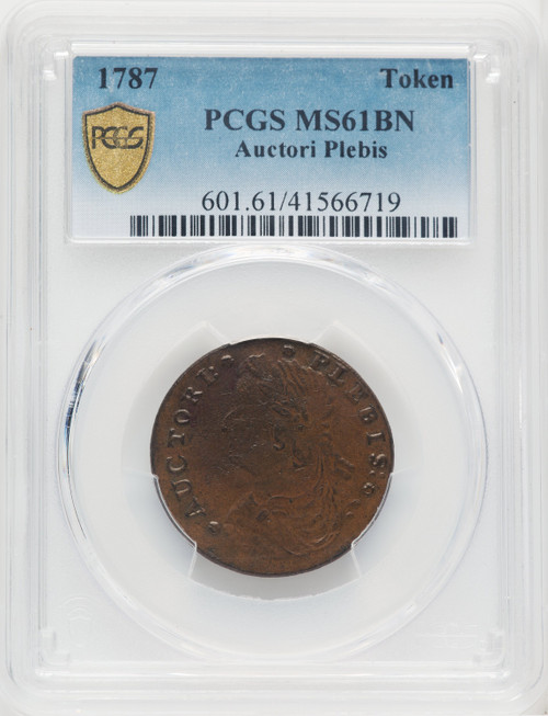 1787 Auctori Plebis Token BN Colonials PCGS MS61 (768602017)