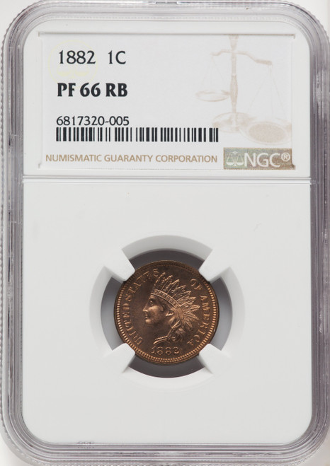 1882 1C RB Proof Indian Cent NGC PR66