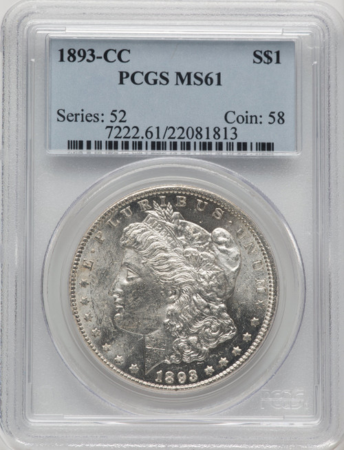 1893-CC Morgan Dollar PCGS MS61