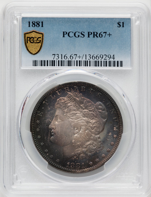 1881 Proof Morgan Dollar PCGS PR67+