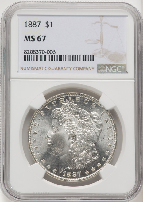 1887 Morgan Dollar NGC MS67 1887 Morgan Dollar NGC MS67
