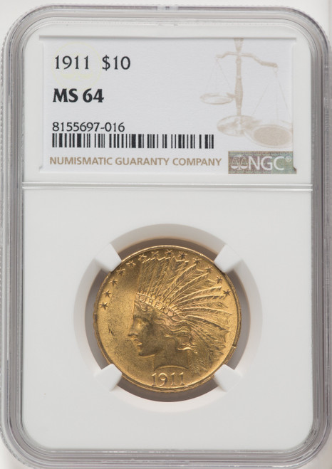 1911 $10 Indian Eagle NGC MS64 (177100023)