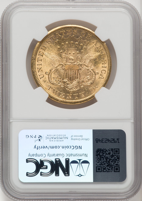 1866-S $20 MOTTO Liberty Double Eagle NGC MS61