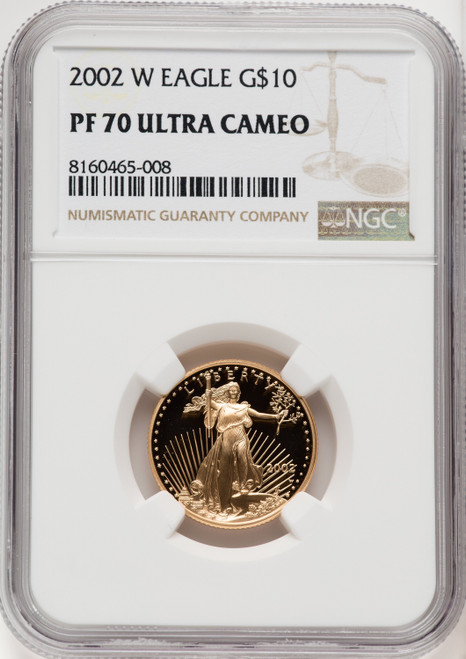 2002-W $10 Quarter-Ounce Gold Eagle NGC PF70
