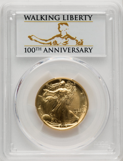 2016-W 50C Walking Liberty Half-Ounce Gold First Strike FS 100th Anniversary PCGS SP70 2016-W 50C Walking Liberty Half-Ounce Gold First Strike FS 100th Anniversary PCGS SP70