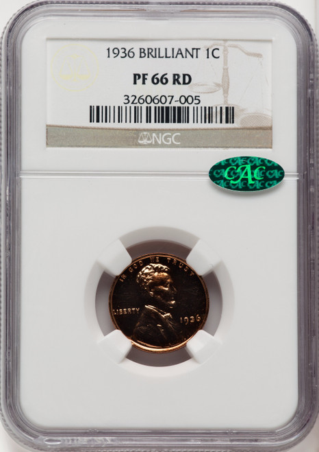 1936 1C TYPE 2 Proof Lincoln Cent NGC PR66