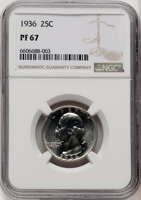 1936 25C Proof Washington Quarter NGC PR67 (770318007)