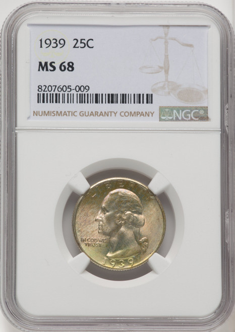 1939 25C Washington Quarter NGC MS68 (769947075)