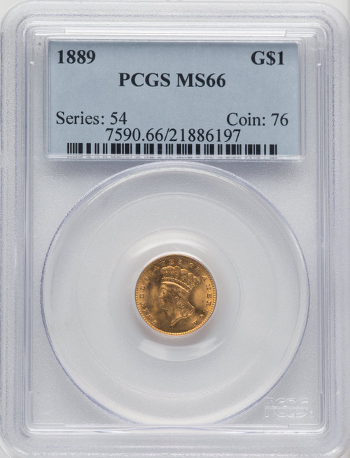 1889 G$1 Gold Dollar PCGS MS66 (770522016)