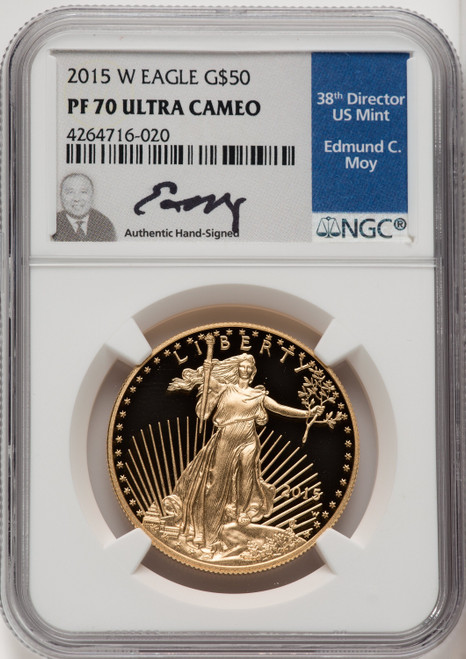 2015-W Gold American Eagle 4-Coin Set NGC PF70 Moy Signed