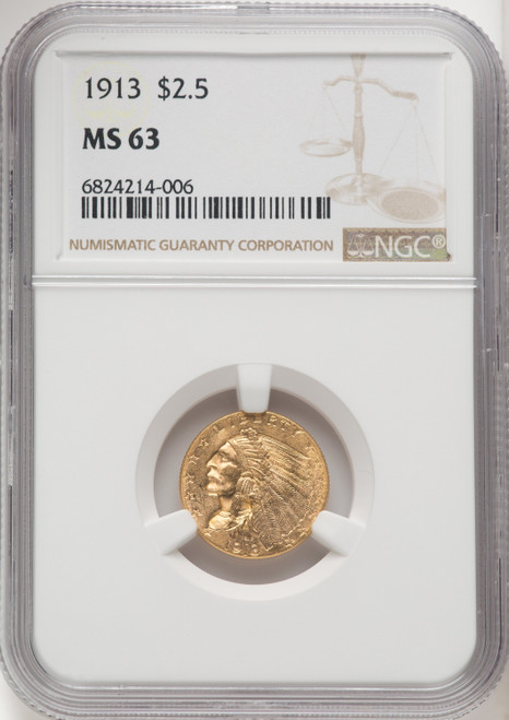 1913 $2.50 Indian Quarter Eagle NGC MS63 (505005011)