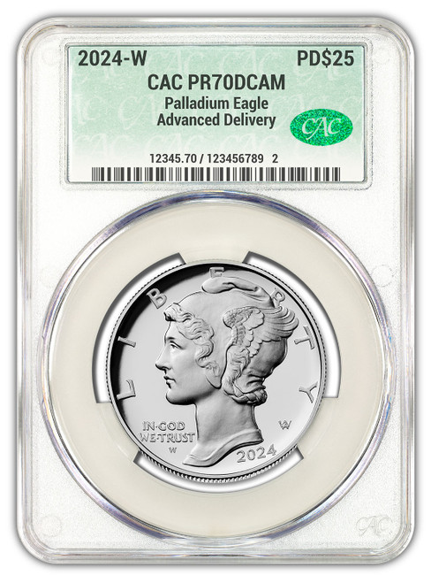 2024-W $25 Palladium Advanced Delivery CAC PR70DCAM