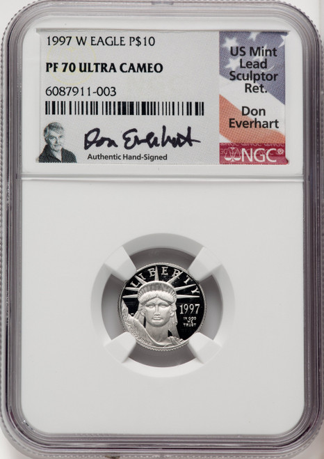 1997-W Platinum American Eagle 4-Coin Set Don Everhart NGC PF70