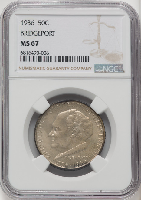1936 50C Bridgeport Commemorative Silver NGC MS67 (771249011)