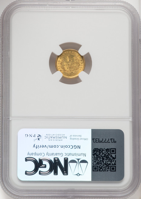 1849 G$1 Gold Dollar NGC MS62 - LCR Coin