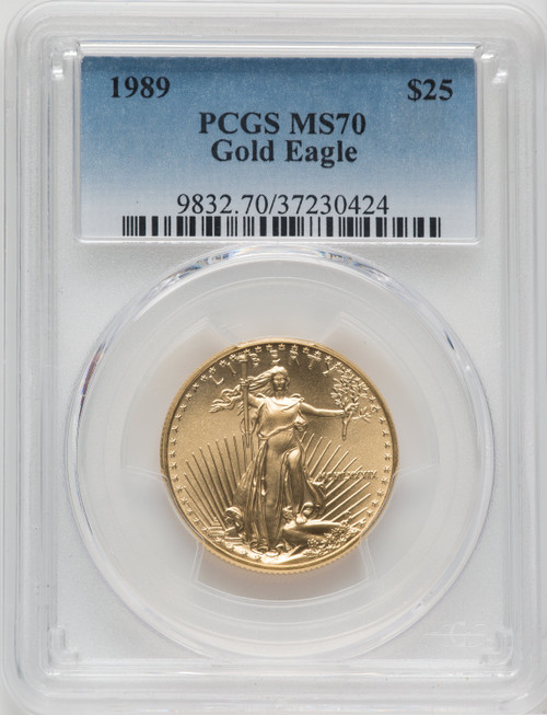 1989 $25 Half-Ounce Gold Eagle PCGS MS70